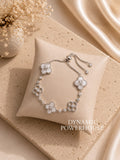 Silvery White Leaf Bracelet