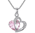 Pink Heart Crystal Pendant