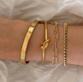Women's 4 Piece Gold Plated Bangle Set